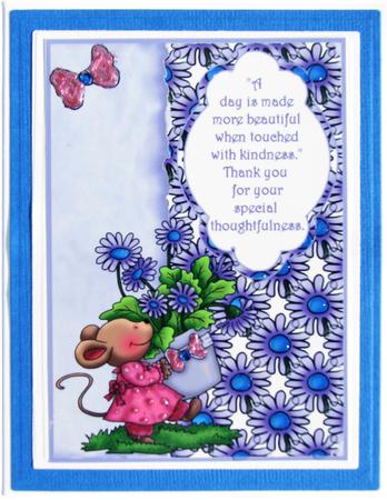 Mouse Sends Thank You Flowers by Nancy Boatwright