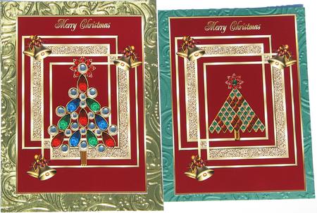 2 Christmas Card Fronts by Nancy Boatwright