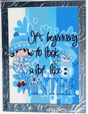 Looks a Lot Like Winter A4 Card by Nancy Boatwright