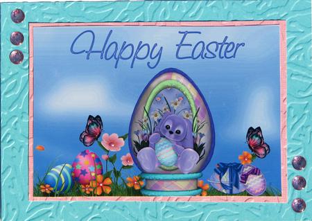 Purple Easter Bunny Topper 1 by Nancy Boatwright