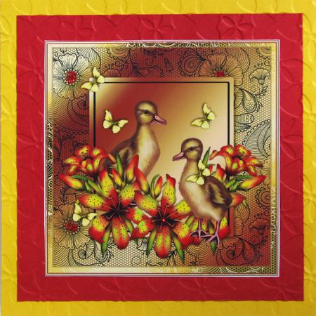 Cute Goslings Card Topper by Nancy Boatwright