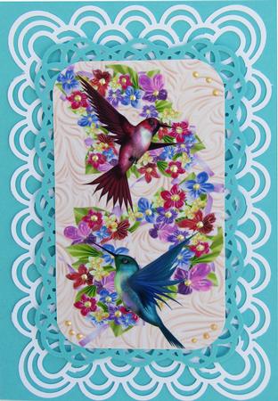Special Hinges Floral Humming Bird by Nancy Boatwright