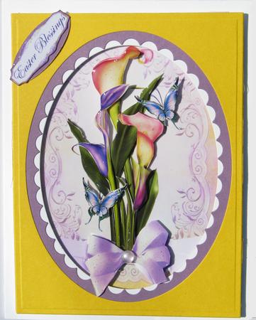 Beautiful Calla .lillies and Butterflys by Nancy Boatwright