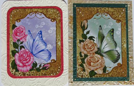 4 Floral Butterfly Toppers by Nancy Boatwright