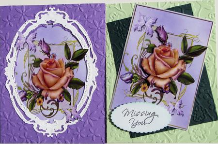 Gorgeous Cream & Purple Rose by Nancy Boatwright