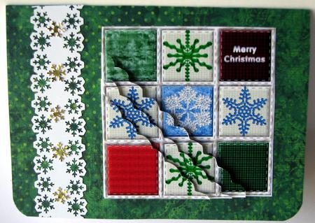 Winter Quilt Shelf Corner Stacker by Nancy Boatwright