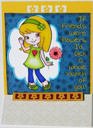 If Friends Were Flowers 6 x 6 Card by Nancy Boatwright