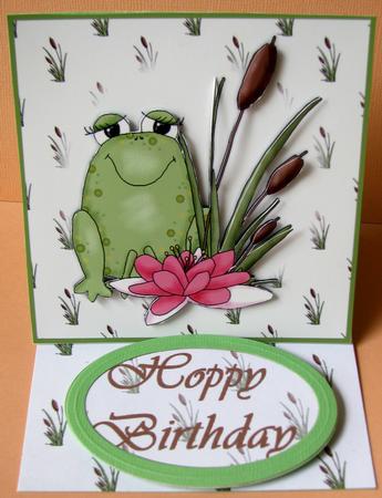 Super Cute Frog 5 Minute Easel Card by Nancy Boatwright