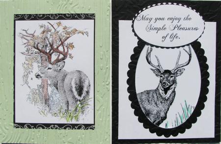 Monochrome Deer Toppers by Nancy Boatwright