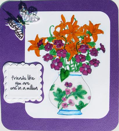 Digital Stamp - Vase of Flowers 2 by Nancy Boatwright