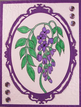 Art Nouveau Wisteria Digital Stamp by Nancy Boatwright