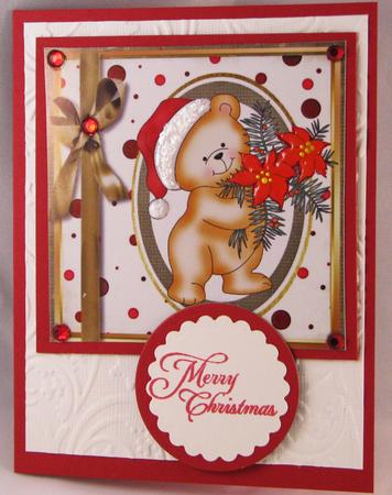 Lovely Little Poinsettia Bear by Nancy Boatwright