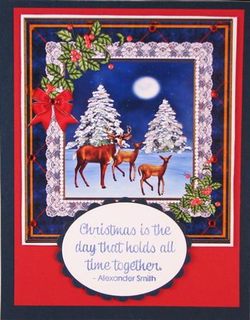 Beautiful Blue Christmas Card by Nancy Boatwright