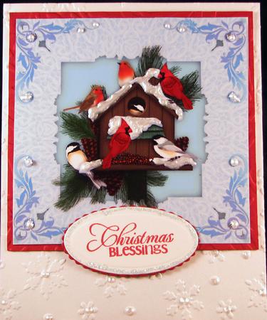 Christmas Holiday at the Cardinal Birds House by Nancy Boatwright