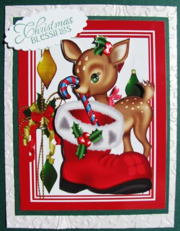 Little Reindeer and Santas Boot by Nancy Boatwright