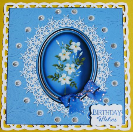 Blue Flower with Pearls by Nancy Boatwright