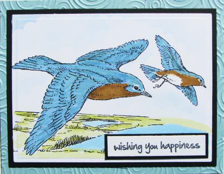 Digi Stamp - Bluebirds by Nancy Boatwright