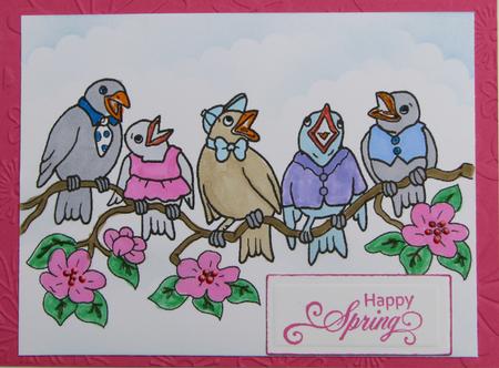 Digi Stamp - Birds on Branches by Nancy Boatwright