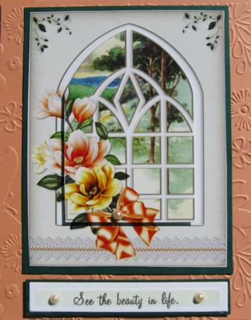 Primrose Wood Through the Window Shaped Pyramid by Nancy Boatwright