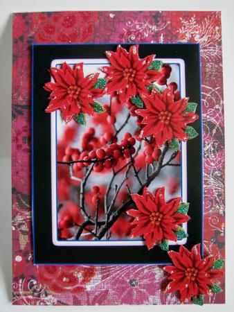 Berries and Poinsettias by Nancy Boatwright