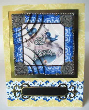 Blue Tit Bell All 4 Rounded Corner Card Front by Nancy Boatwright