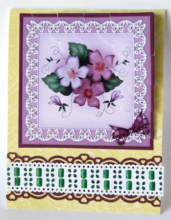 Pretty Viola Scallop Corner Side Stacker Topper by Nancy Boatwright