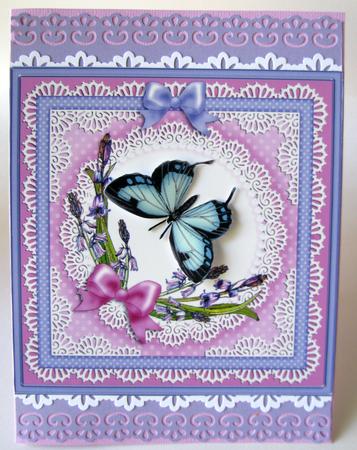 Bluebells 8 x 8 Quick Card Topper by Nancy Boatwright