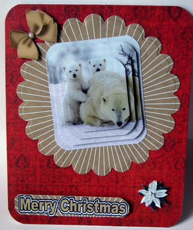 Baby Polar Bears with Mum Playing in the Snow Pyramids by Nancy Boatwright