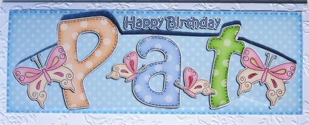 Large Dl Birthday Pat Card & 3D Decoupage by Nancy Boatwright