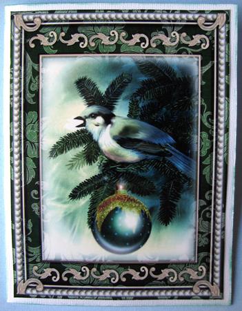 Christmas Tweets - Finch A4 by Nancy Boatwright