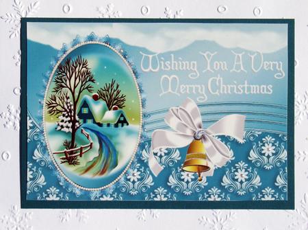 Pretty Snow Scene with Cottage A4 by Nancy Boatwright