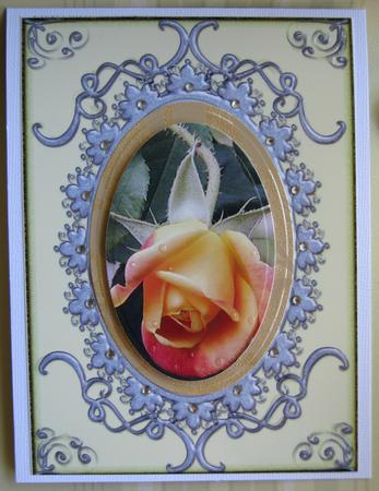 Vintage Swirls Plain Card Base 3 by Nancy Boatwright
