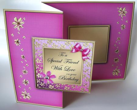 Birthday Friend No-hole Fold Back Card by Nancy Boatwright