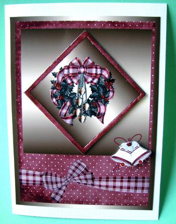 Xmas Wreath Quick Card by Nancy Boatwright