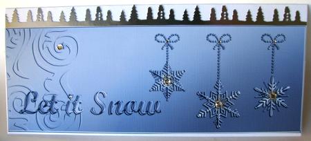 Large Dl Xmas Snowflakes Quick Cut and Fold Card by Nancy Boatwright