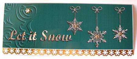 Large Dl Xmas Snowflakes Quick Cut and Fold Card by Nancy Boatwright