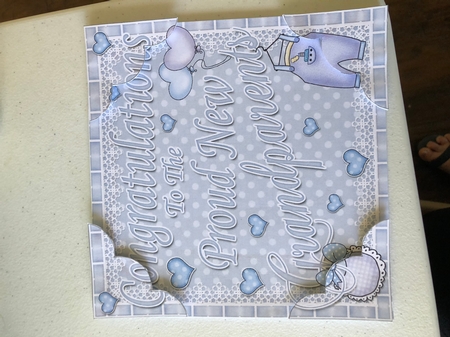 8 x 8 New Grandparents Scalloped Corner Topper Featured Gallery Photo