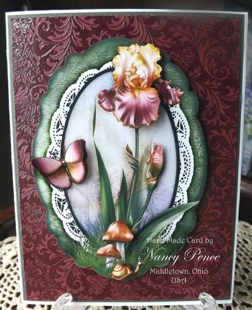 Fancy Fold Card Lillies 214 by NANCY PENCE