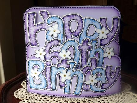 3D 60th Birthday Flowers Pop Out Word Card Featured Gallery Photo