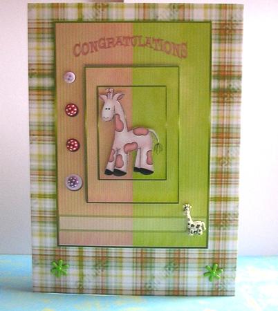 Giraffe Congratulations Baby by Nancy Robinson