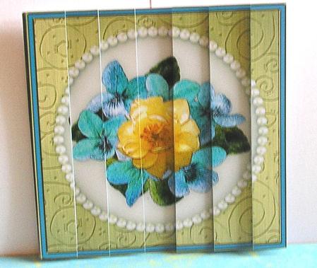Flowers and Pearls Quick Card with Side Stacker Topper by Nancy Robinson