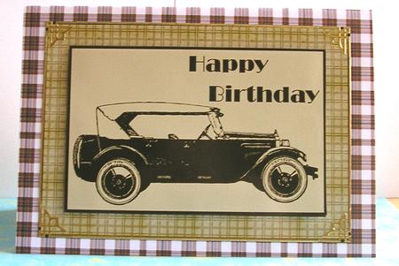 Vintage Car for Men's Birthday Cards by Nancy Robinson