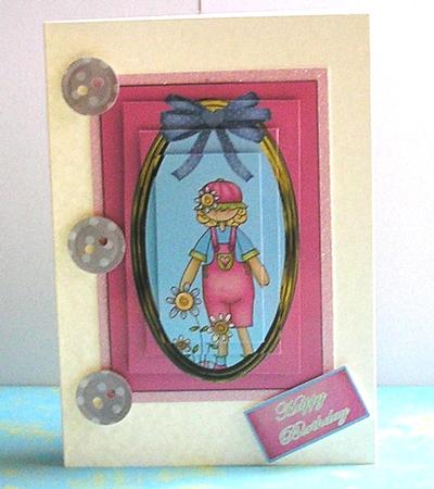 Girl Stuff Happy Birthday Pyramid.2 Up by Nancy Robinson