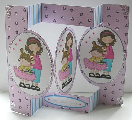 Mother's Day 6 Oval Folded Pop Out Card by Nancy Robinson