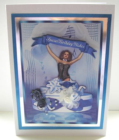 Girl in a Cake Male Birthday by Nancy Robinson