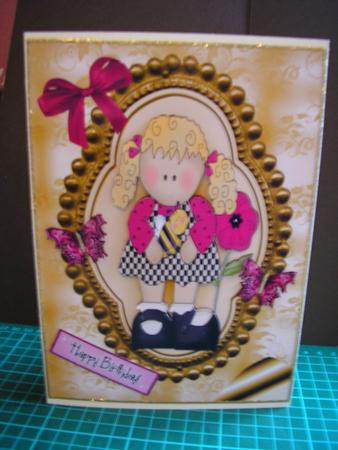 Cute Little Girl with Bumble Bee by Nancy Robinson