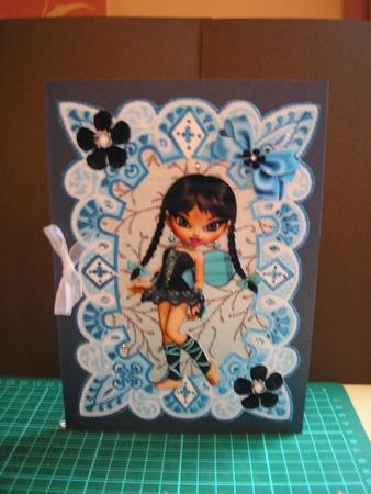 Cute Little Faerie in Turquoise Frame by Nancy Robinson