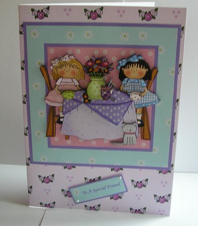 Good Friends Card Front and Decoupage by Nancy Robinson