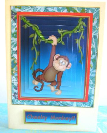 Cheeky Monkey Pyramage Sheet by Nancy Robinson