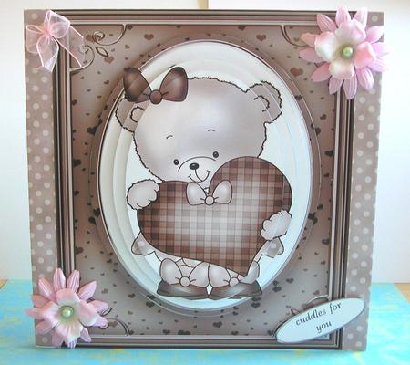 A4 Rosie's Heart in Nutmeg Pyramage Kit by Nancy Robinson